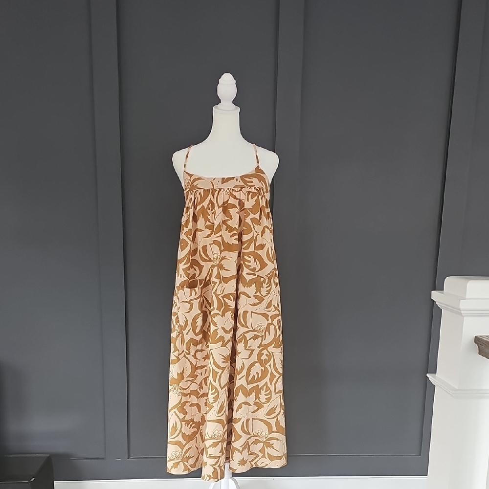 Madewell Tan Wide-Leg Jumpsuit